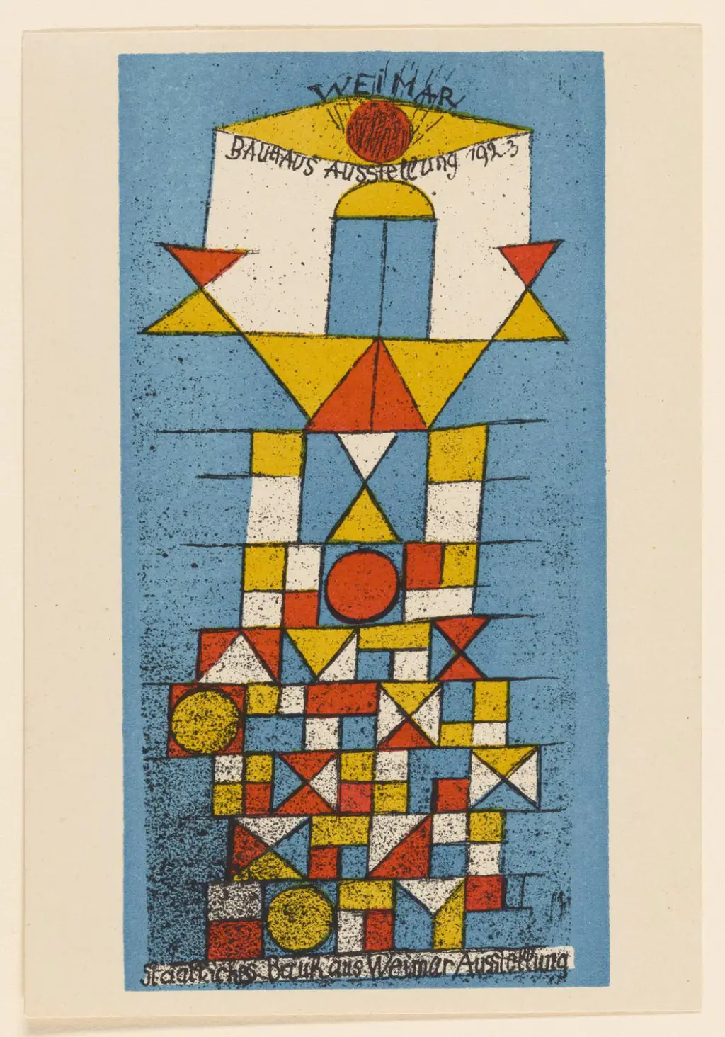 Postcard No 4 for the 1923 Bauhaus Exhibition, Weimar Paul Klee